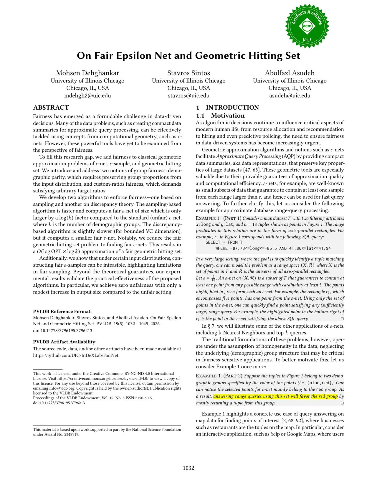 Illustration accompanying the fair epsilon nets and geometric hitting sets paper