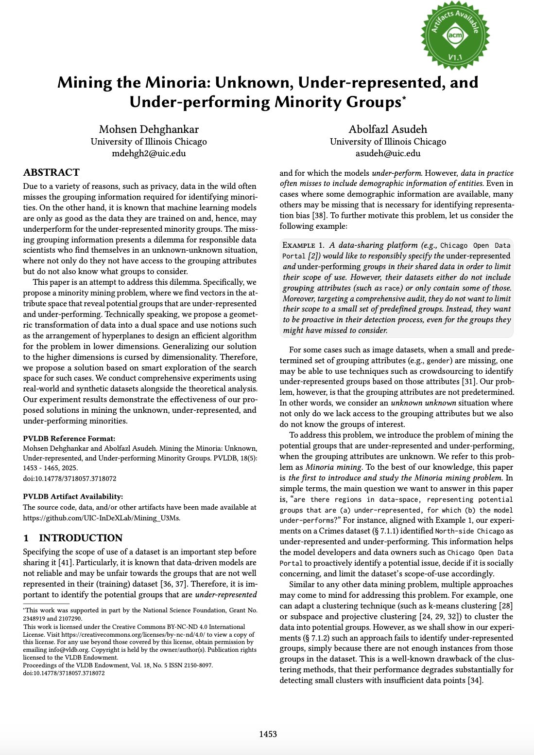 Illustration for the Mining the Minoria paper